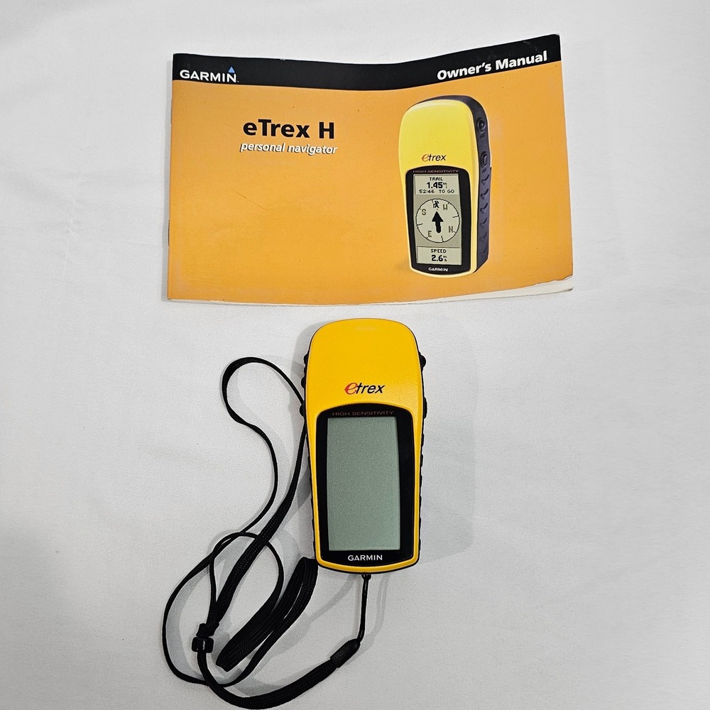 Garmin eTrex H Handheld GPS Personal Navigator Yellow High Sensitivity GPS